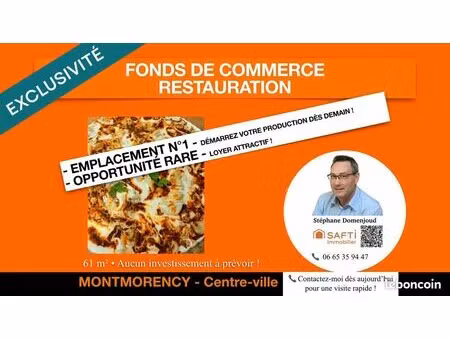 fonds de commerce 61 m² montmorency