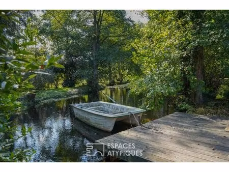 chalet de loisir avec étang privé