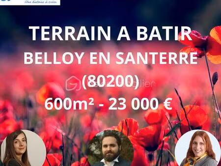 terrain de 610 m² à belloy-en-santerre