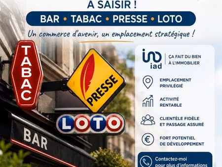 vente bar-tabac 140 m²