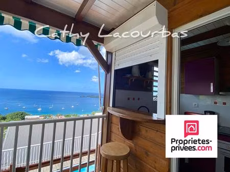 superbe appartement t3 duplex  vue exceptionnelle mer  piscine - bouillante