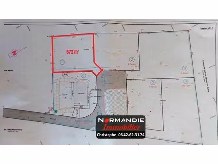 vente terrain 572 m² port-jérôme-sur-seine (76330)