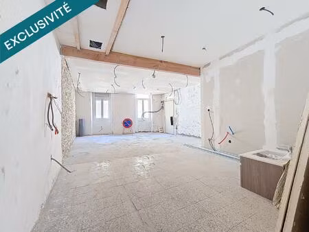 appartement t3 à finir de rénover – 82 m² – centre de bédarieux