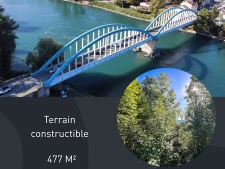terrain constructible 477m2 à loyettes