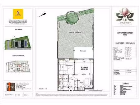 vente appartement 2 pièces à guilers (29820) : à vendre 2 pièces / 49m² guilers