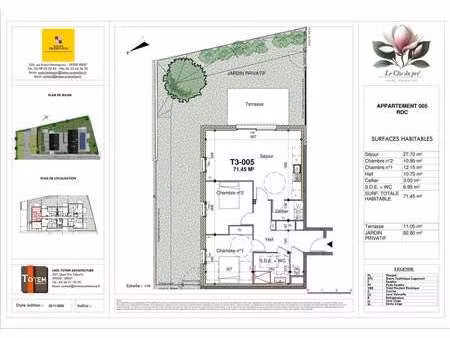 vente appartement 3 pièces à guilers (29820) : à vendre 3 pièces / 71m² guilers