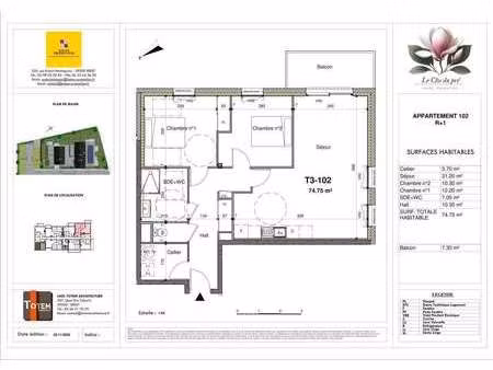 vente appartement 3 pièces à guilers (29820) : à vendre 3 pièces / 75m² guilers