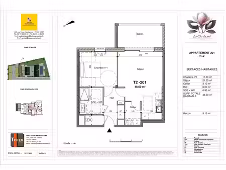 vente appartement 2 pièces 50 m² guilers (29820)