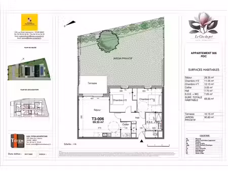 vente appartement 3 pièces 69 m² guilers (29820)