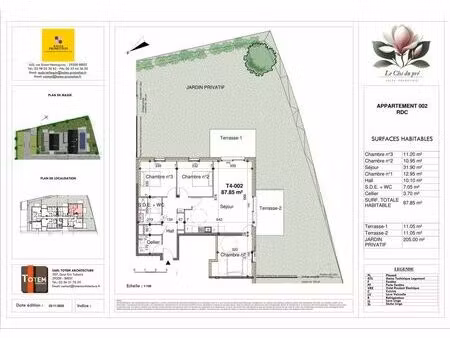 vente appartement 4 pièces 87 m² guilers (29820)