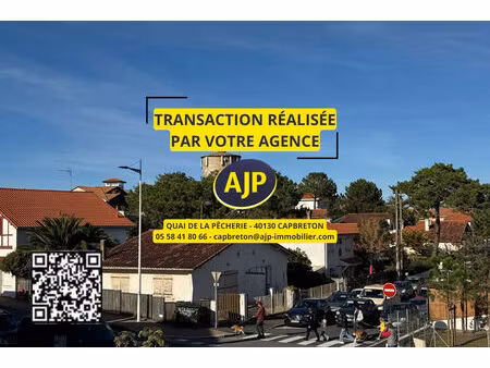 capbreton plage - grand t2 avec veranda + parking sous-sol et cellier