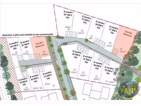 vente terrain à châteaubriant (44110) : à vendre / 504m² châteaubriant