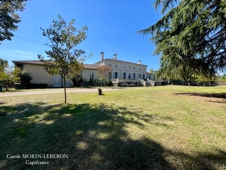 axe la réole-marmande  maison bourgeoise  grange attenante et terrain 11 800 m²