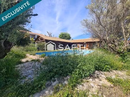 la farlede - magnifique terrain à bâtir de 1288m2 avec un bâti existant en forme de l et p