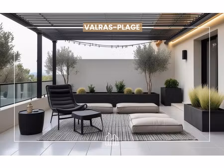 vente appartement neuf 4 pièces 85m2 valras-plage - 347900 € - surface privée