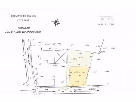 vente terrain 921 m² à seurre (21250)  69 000 €