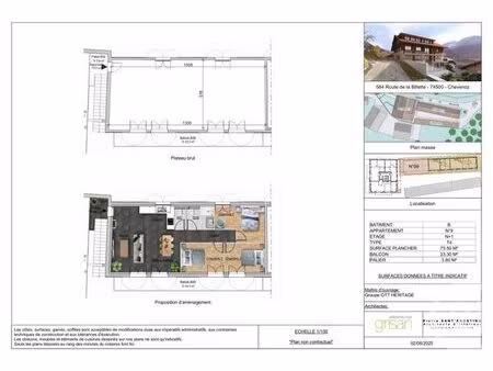 appartement f4 à vendre - 4 pièces - 75 50 m2 - chevenoz - 74 - rhone-alpes
