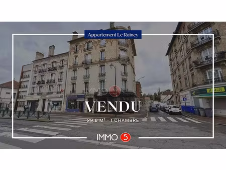 vente appartement 2 pièces 29.6 m² à le raincy (93340)  148 000 €