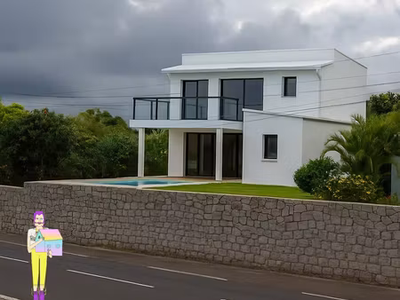 à vendre maison neuve avec piscine et vue océan/littoral aux avirons - ref - 254683