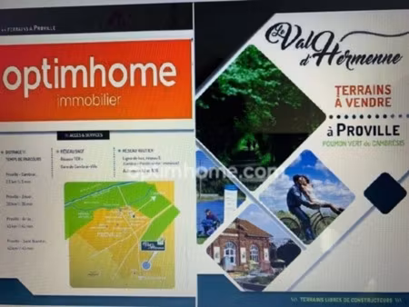 vente terrain 345 m² à proville (59267)  46 100 €