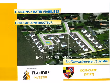 vente terrain 627 m² à oost-cappel (59122)  76 500 €