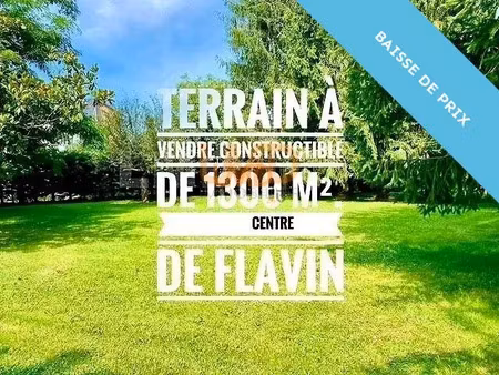 vente terrain 1200 m² à flavin (12450)  119 500 €