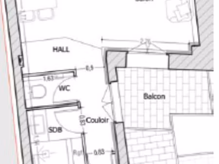 t2  2 ème avec terasse  immeuble aubagne   secteur beaumont