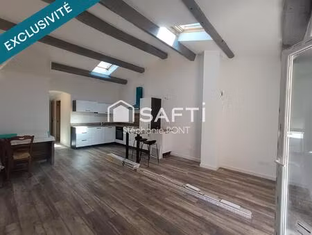 appartement rénové 60 m² avec terrasse
