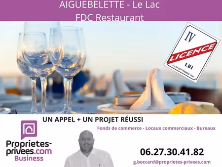 aiguebelette le lac - bar  restaurant 350 couverts avec grande terrasse   emplacement n°1