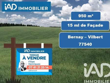 vente terrain 950 m²