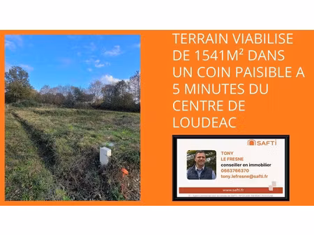 vente terrain 1541 m² à loudeac (22600)  65 000 €