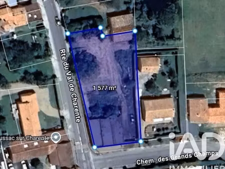 vente terrain 1577 m² à bussac-sur-charente (17100)  85 000 €