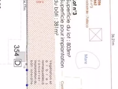 vente terrain 803 m² à toulouse (31000)  290 000 €