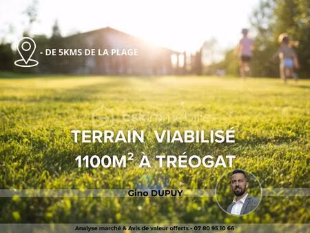 terrain de 1 100 m² à treogat