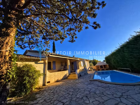 à vendre ( dept 30 ) mons. villa 3 chambres + jardin+ doub