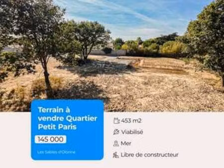 vente terrain aux sables-d'olonne (85100) : à vendre / 453m² les sables-d'olonne