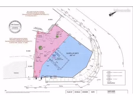 terrain 367 m² st mard
