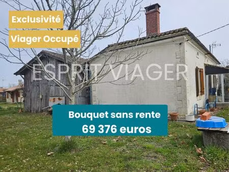 exclu - maison 3 pièces - lerm-et-musset (33)- 89 m² - viager occupé - bouquet sans rente 
