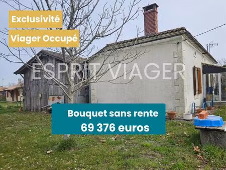 exclu - maison 3 pièces - lerm-et-musset (33)- 89 m² - viager occupé - bouquet sans rente 
