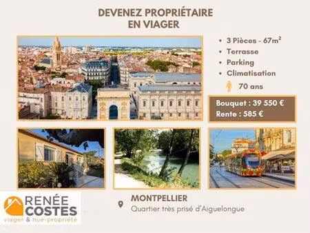 viager occupé - h70 ans - montpellier (34090)