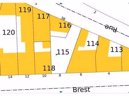 vente terrain à quimper centre - rosmadec - gare (29000) : à vendre / 155m² quimper centre