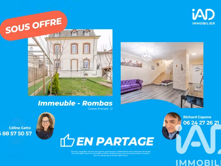 vente immeuble 311 m² à rombas (57120)  379 000 €