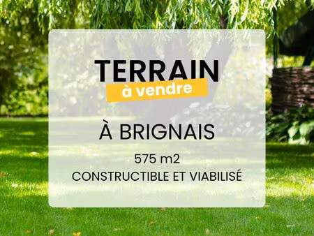 terrain constructible et viabilisé à brignais  aux portes de s