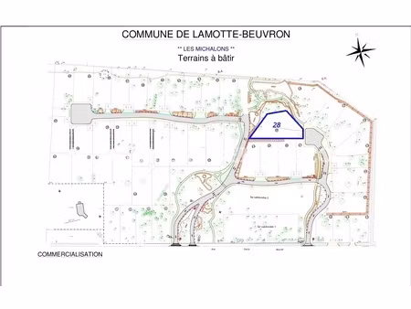 terrain constructible dans lotissement à lamotte beuvron
