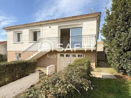 maison sur sous-sol  2 chambres  1 bureau  jardin