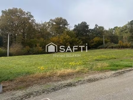 cleyrac - beau terrain viabilisé de 1864m²