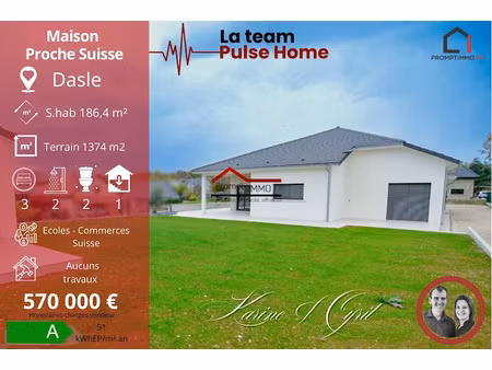 vente maison 5 pièces 187 m² à dasle (25230)  570 000 €