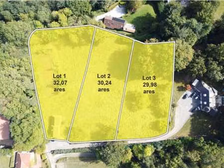 terrain de 94 ares avec permis pour 3 maisons – environnemen