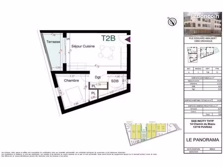 appartement 2 pièces 45 m²