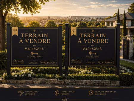vente terrain 293 m² à palaiseau (91120)  179 000 €